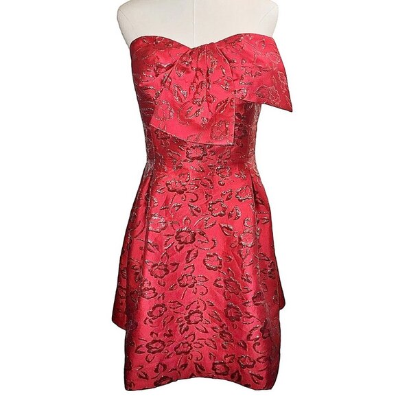 Lilly Pulitzer Kataleya Strapless Jacquard Dress in Amaryllis Reg NWT - Size 14 - Picture 8 of 10